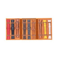 Triple Watch Band Leather Organizer, Golden Brown - BlackBrook Case
