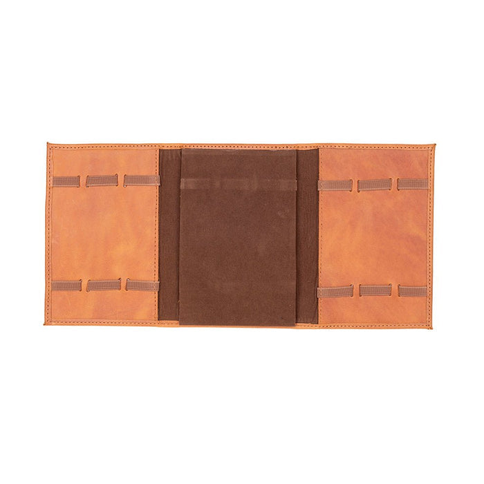 Triple Watch Band Leather Organizer, Golden Brown - BlackBrook Case