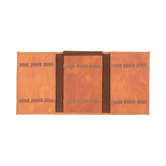 Triple Watch Band Leather Organizer, Golden Brown - BlackBrook Case
