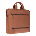Truro Leather Business Briefcase / Laptop Case 14" with Suitcase, Tan - BlackBrook Case