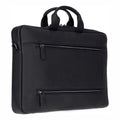Truro Leather Business Briefcase / Laptop Case 16" with Suitcase, Black - BlackBrook Case