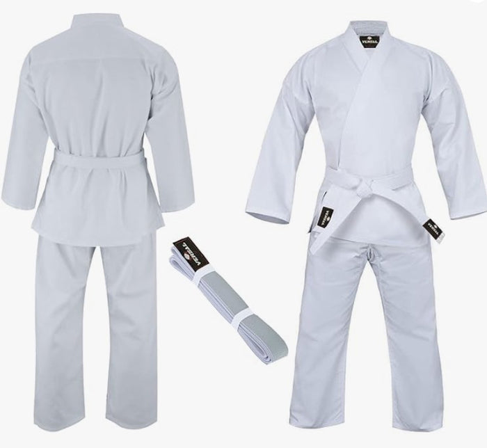 Versal Adults Karate Suit 8oz Lightweight Polycotton Uniform with Belt