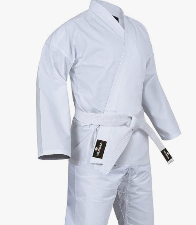Versal Adults Karate Suit 8oz Lightweight Polycotton Uniform with Belt