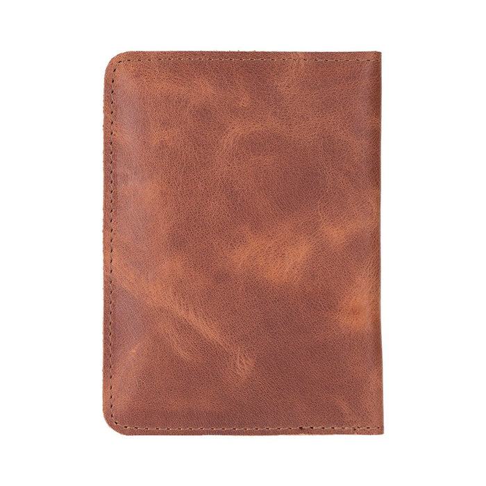 Viaggio Genuine Leather Passport Holder, Brown - BlackBrook Case