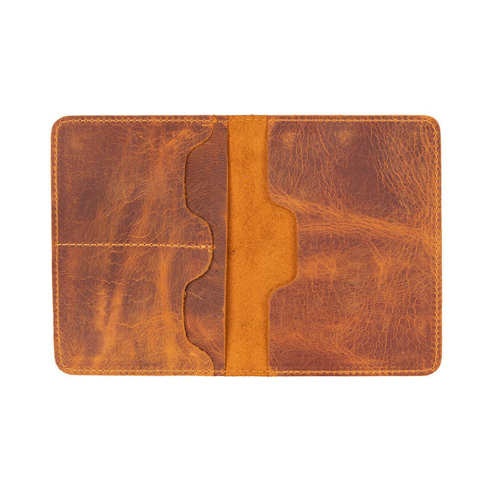 Viaggio Genuine Leather Passport Holder, Moccasin - BlackBrook Case