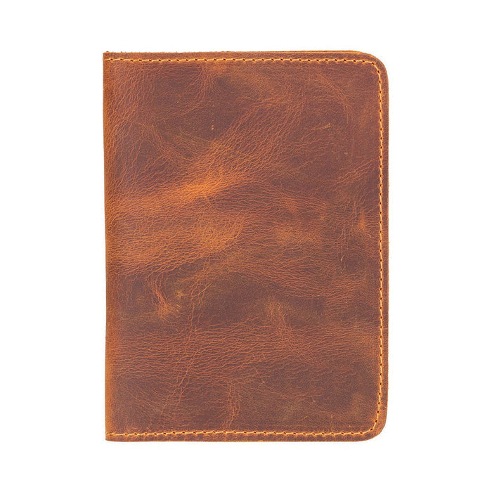 Viaggio Genuine Leather Passport Holder, Moccasin - BlackBrook Case
