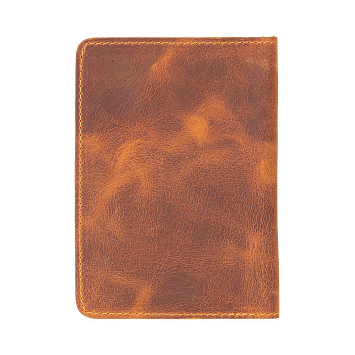 Viaggio Genuine Leather Passport Holder, Moccasin - BlackBrook Case