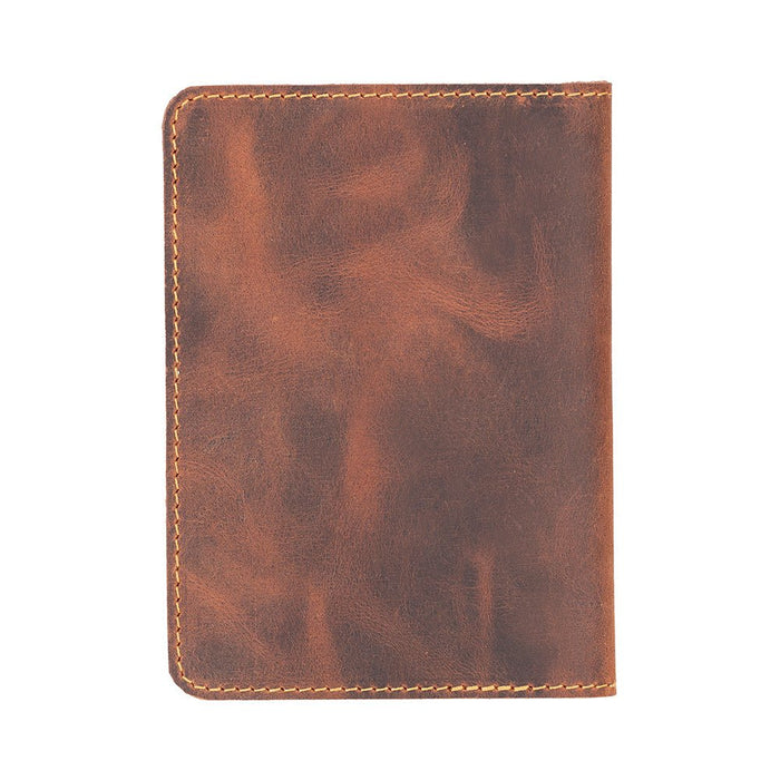 Viaggio Genuine Leather Passport Holder, Saddle Brown - BlackBrook Case