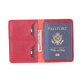 Viaggio Genuine Leather Passport Holder, Sandy Red - BlackBrook Case