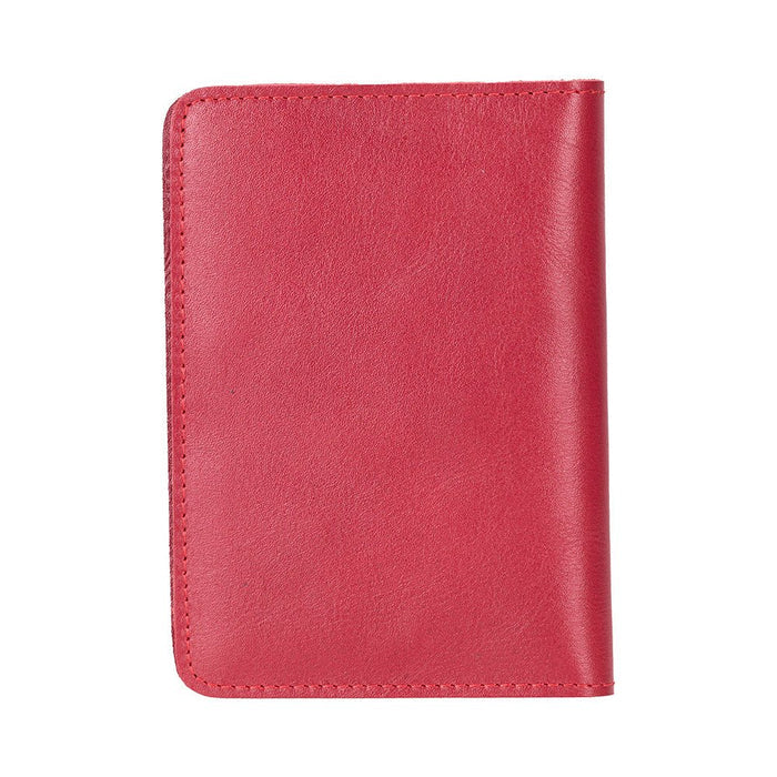 Viaggio Genuine Leather Passport Holder, Sandy Red - BlackBrook Case