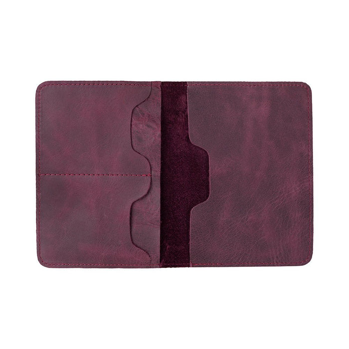 Viaggio Genuine Leather Passport Holder, Scarlet Red - BlackBrook Case
