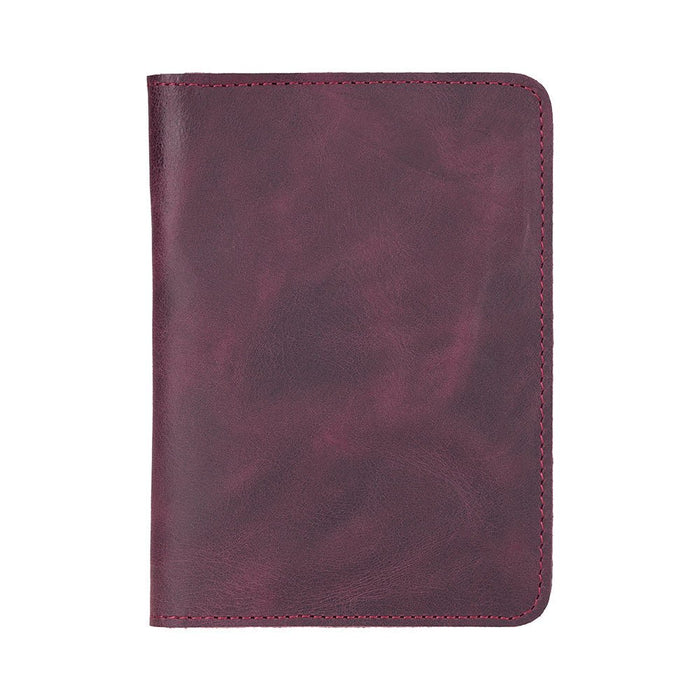 Viaggio Genuine Leather Passport Holder, Scarlet Red - BlackBrook Case