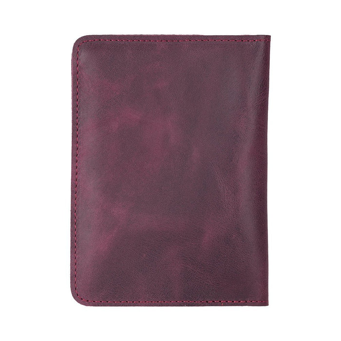 Viaggio Genuine Leather Passport Holder, Scarlet Red - BlackBrook Case