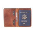 Viaggio Genuine Leather Passport Holder, Sunkissed - BlackBrook Case