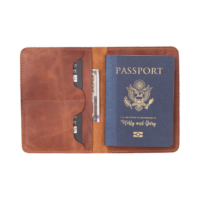 Viaggio Genuine Leather Passport Holder, Sunkissed - BlackBrook Case