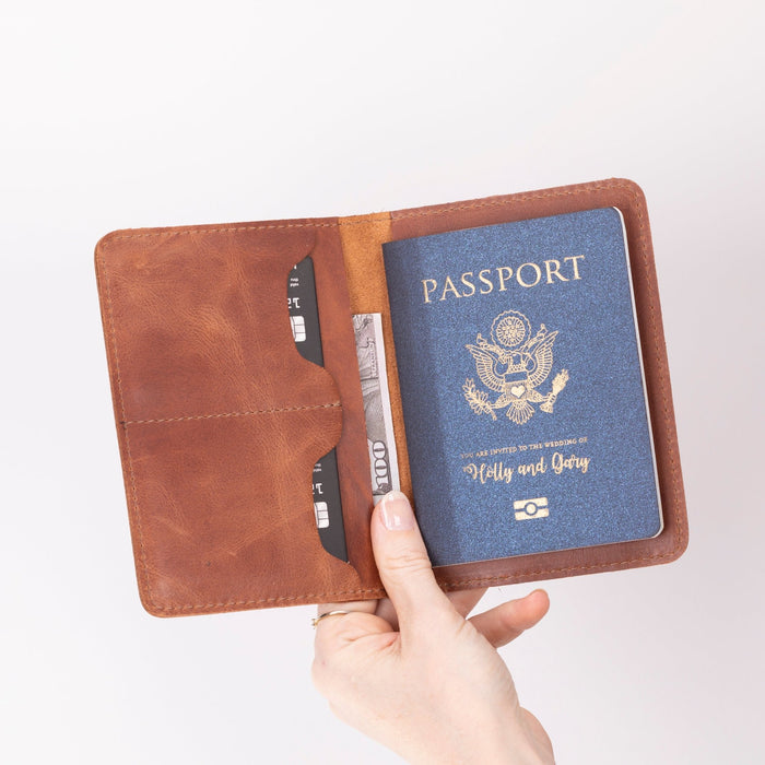Viaggio Genuine Leather Passport Holder, Sunkissed - BlackBrook Case