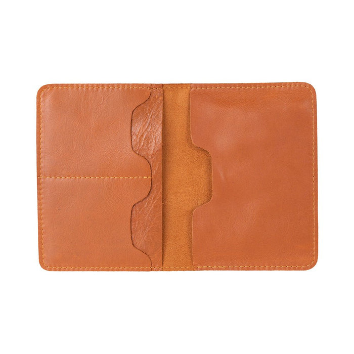 Viaggio Genuine Leather Passport Holder, Tan - BlackBrook Case