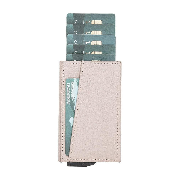 Wade Detachable Mini Wallet – Full‑Grain Leather, RFID Blocking, Beige - BlackBrook Case
