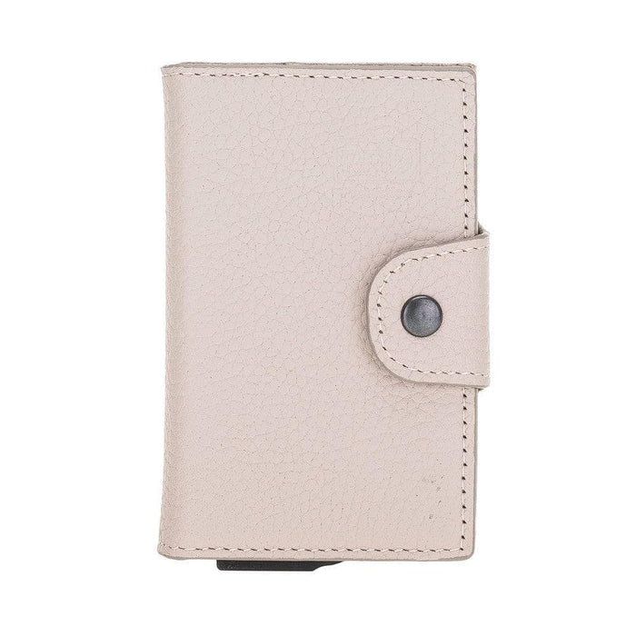 Wade Detachable Mini Wallet – Full‑Grain Leather, RFID Blocking, Beige - BlackBrook Case