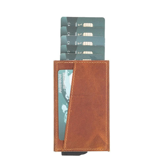 Wade Detachable Mini Wallet – Full‑Grain Leather, RFID Blocking, Moccasin - BlackBrook Case