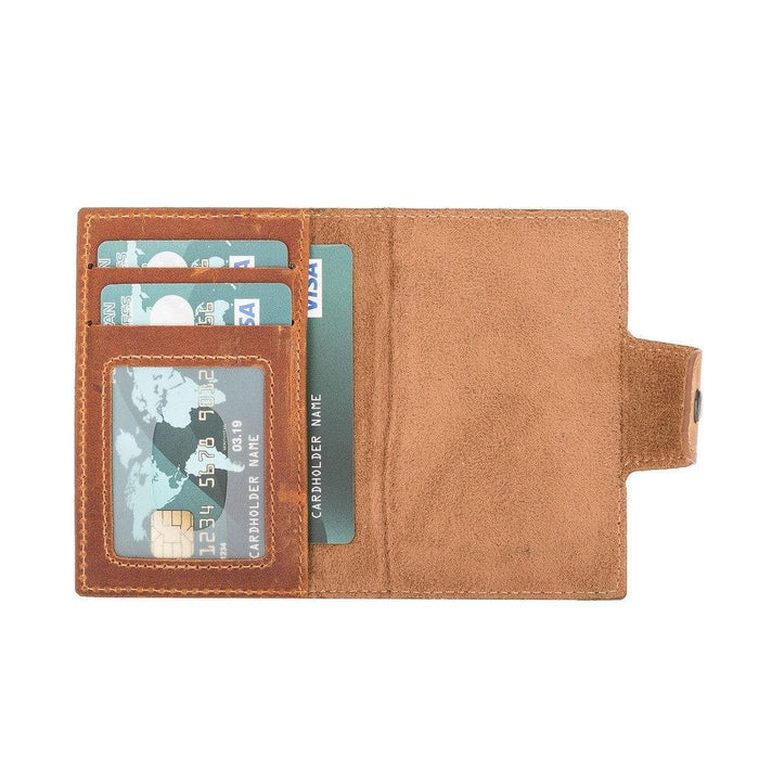 Wade Detachable Mini Wallet – Full‑Grain Leather, RFID Blocking, Moccasin - BlackBrook Case