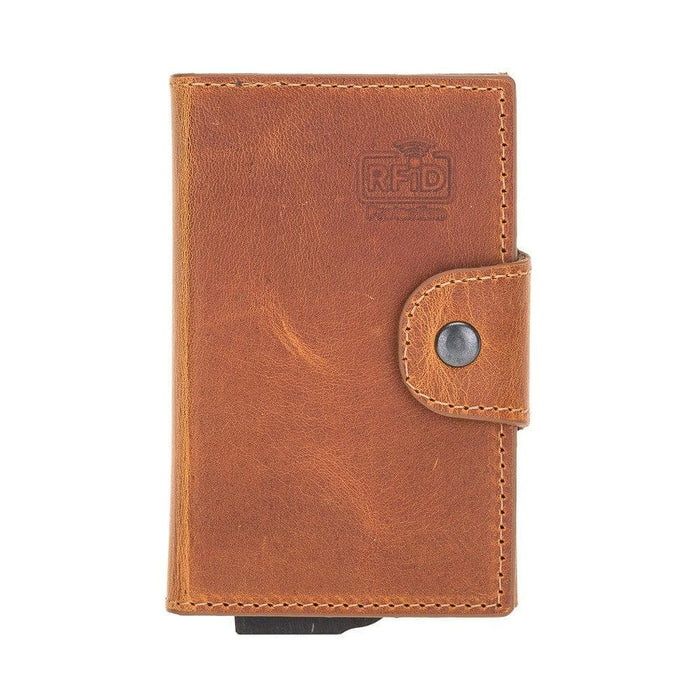 Wade Detachable Mini Wallet – Full‑Grain Leather, RFID Blocking, Moccasin - BlackBrook Case