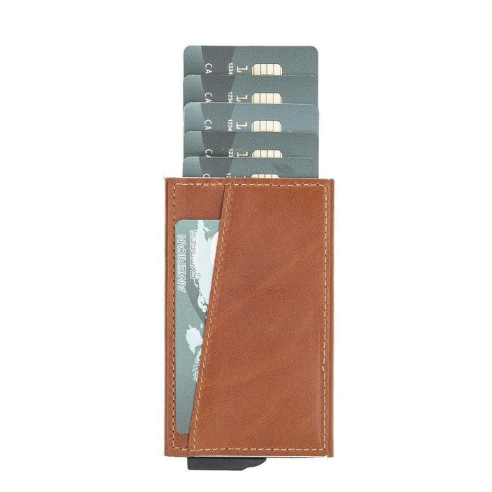 Wade Detachable Mini Wallet – Full‑Grain Leather, RFID Blocking, Tan - BlackBrook Case