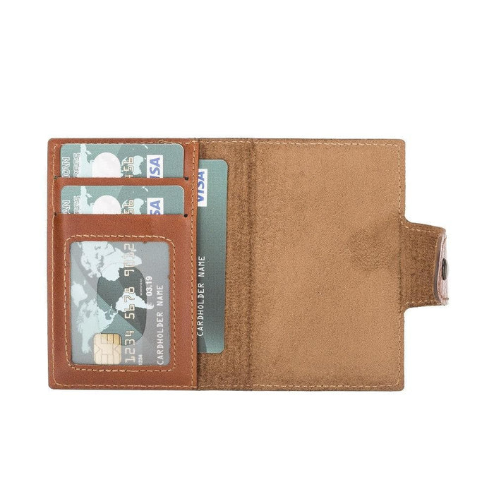 Wade Detachable Mini Wallet – Full‑Grain Leather, RFID Blocking, Tan - BlackBrook Case