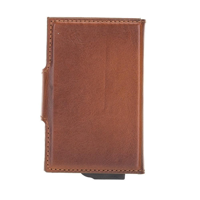 Wade Detachable Mini Wallet – Full‑Grain Leather, RFID Blocking, Tan - BlackBrook Case