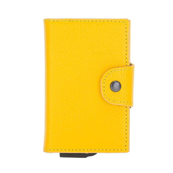 Wade Detachable Mini Wallet – Full‑Grain Leather, RFID Blocking, Yellow - BlackBrook Case