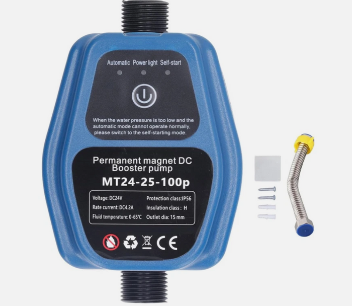 Water Pressure Booster Pump 25L Automatic Shower Booster 100-240V Dry Run -240
