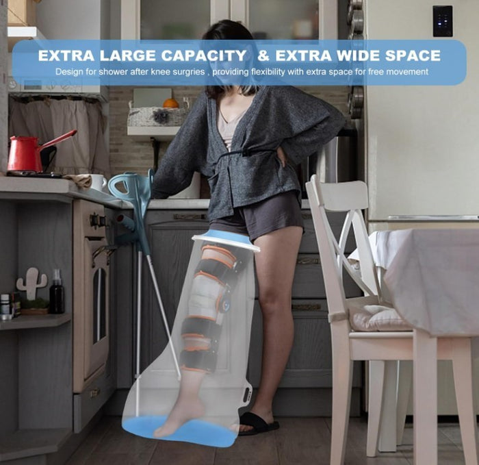 Waterproof Leg Cast Cover XL Adult Reusable Shower Protector Knee Brace-283