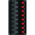 Wave Design Switch Panel with Circuit Breaker - 8 Switches