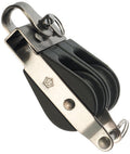 Wichard 60214 Double plain bearing block - Sheave 18 - Fixed eye & becket - Bosuns Boat