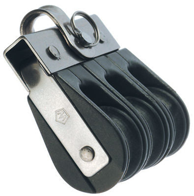 Wichard 60313 Triple plain bearing block - Sheave 18 - Fixed eye - Bosuns Boat