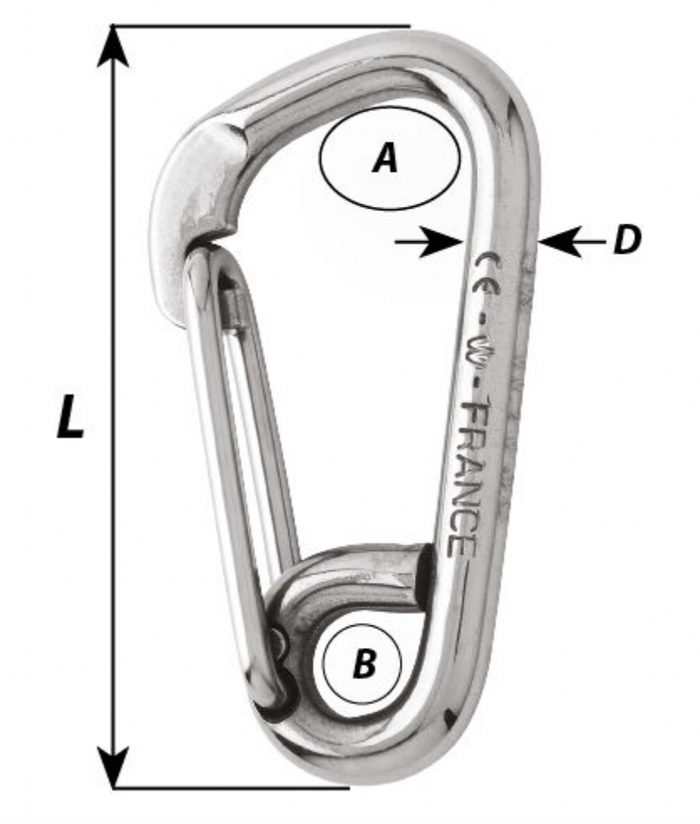 Wichard Asymmetric carbin hook - Length: 60 mm - Bosuns Boat
