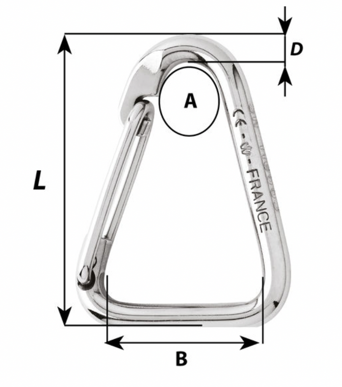 Wichard Delta hook - For webbing - Length: 80 mm - Bosuns Boat