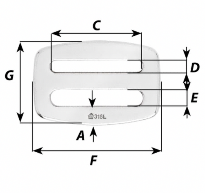 Wichard Double adjuster - Stock dia: 4 mm - Inner dia: 42 mm - Bosuns Boat