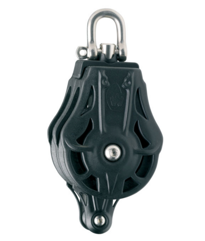 Wichard Double plain bearing block - Sheave 35 - Swivel head & becket - Bosuns Boat
