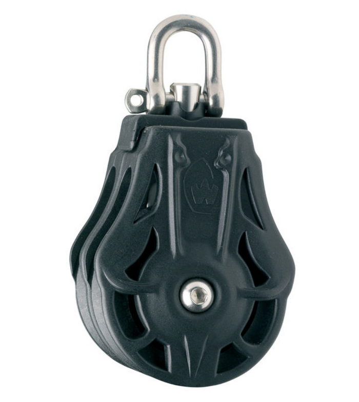 Wichard Double plain bearing block - Sheave 45 - Swivel head - Bosuns Boat