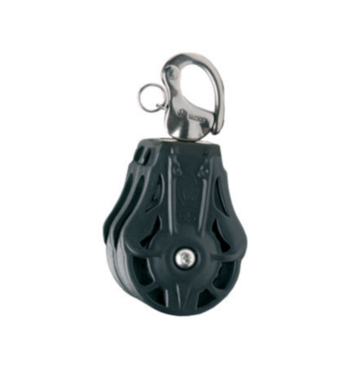 Wichard Double plain bearing block - Sheave 45 - Swivel snap shackle - Bosuns Boat