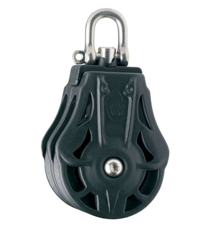 Wichard Double plain bearing block - Sheave 55 - Swivel head - Bosuns Boat
