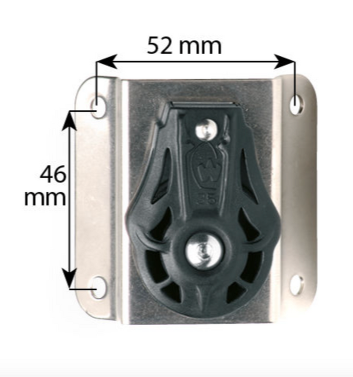 Wichard Marine Single plain bearing block - Sheave 35 - Reefing block - Bosuns Boat