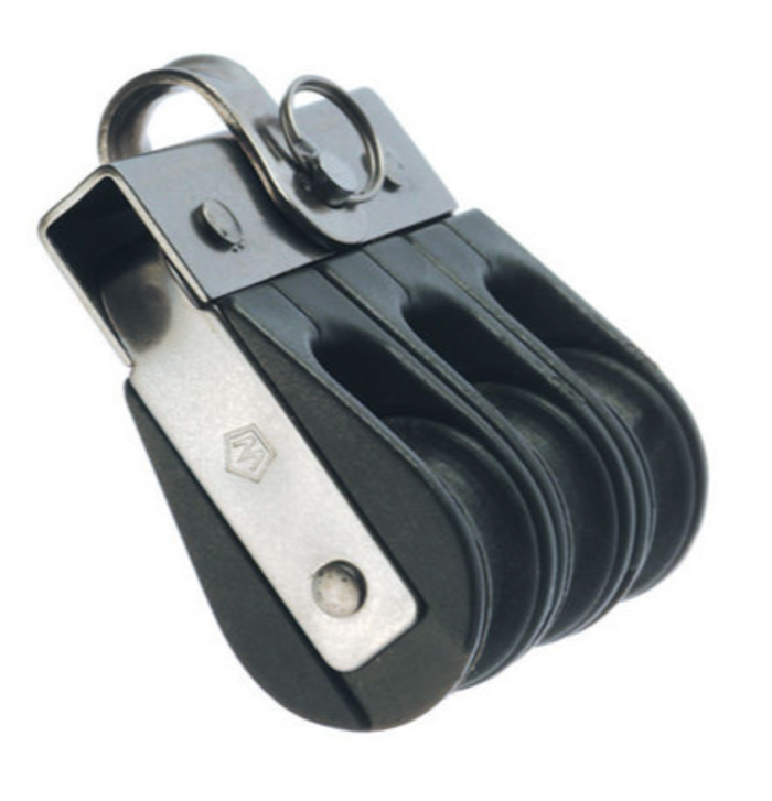 Wichard Marine Triple plain bearing block - Sheave 25 - Fixed eye - Bosuns Boat