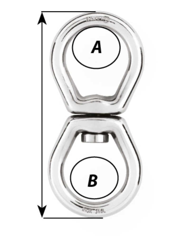 Wichard Mooring swivel - Length: 130 mm - Bosuns Boat