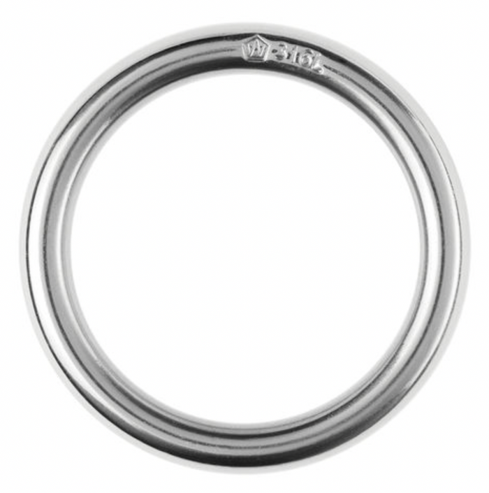 Wichard ring - 316L - Stock dia: 5 mm - Inner dia: 21,5 mm - Bosuns Boat