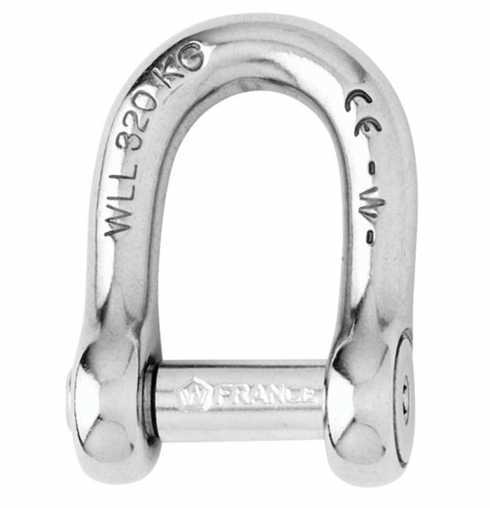 Wichard Self-locking allen head pin D shackle - Dia 6 mm - Bosuns Boat