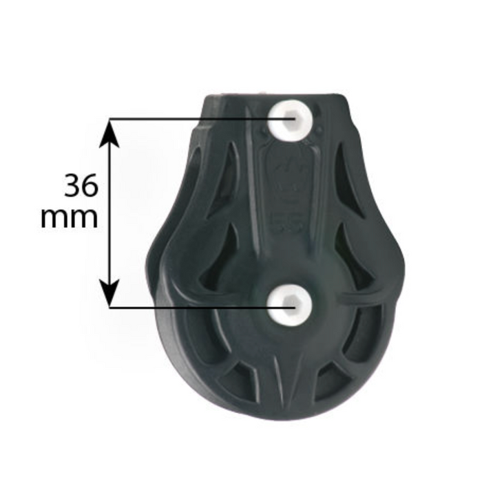 Wichard Single plain bearing block - Sheave 45 - Cheek block M6 - Bosuns Boat