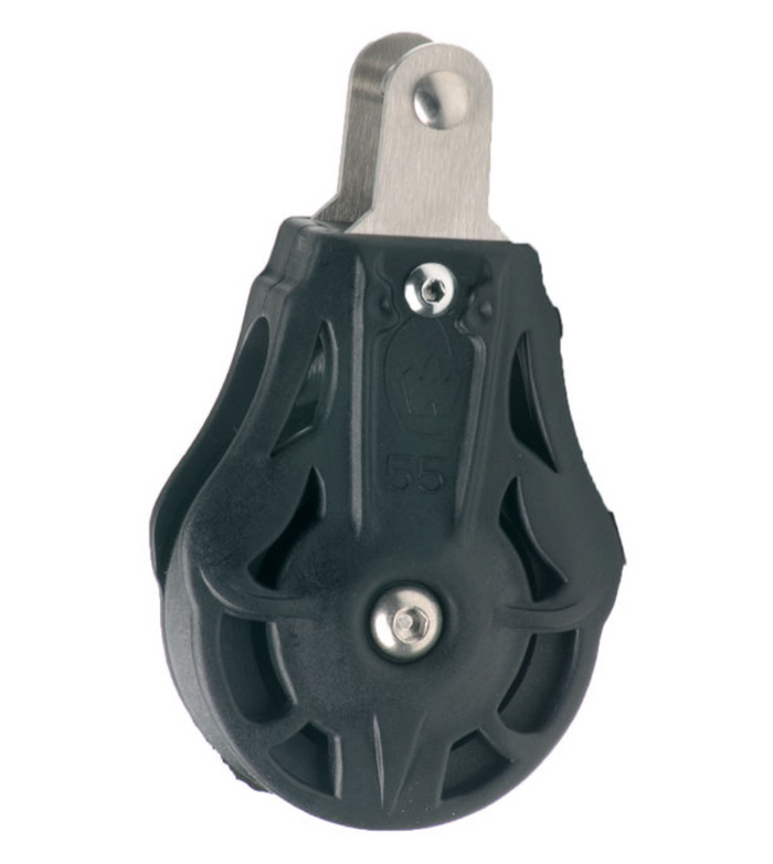 Wichard Single plain bearing block - Sheave 55 - Fixed eye with clevis - Bosuns Boat
