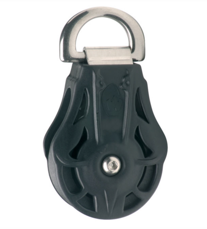 Wichard Single plain bearing block - Sheave 55 - Webbing D ring - Bosuns Boat